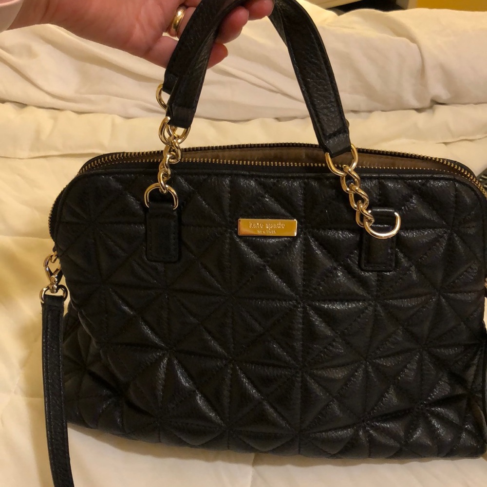 Kate Spade Black Quilted Satchel